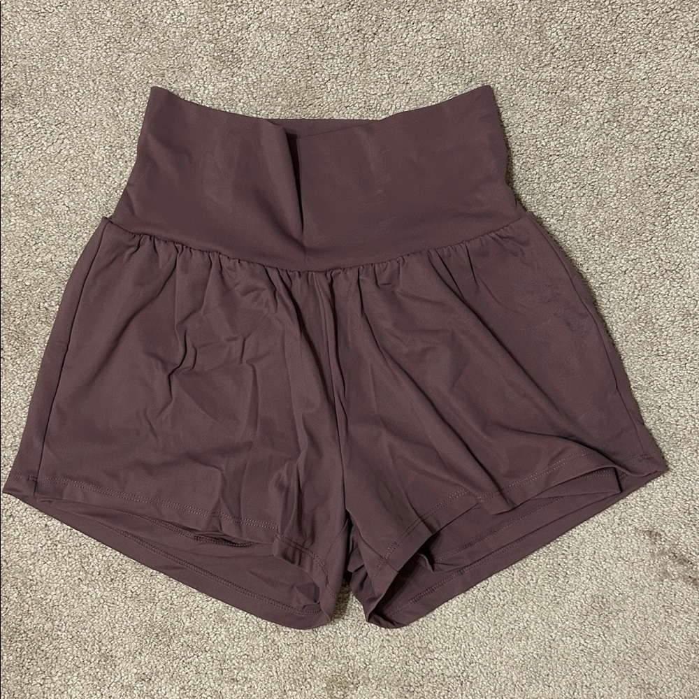Halara High-Waist Women’s Lounge Shorts in Plum